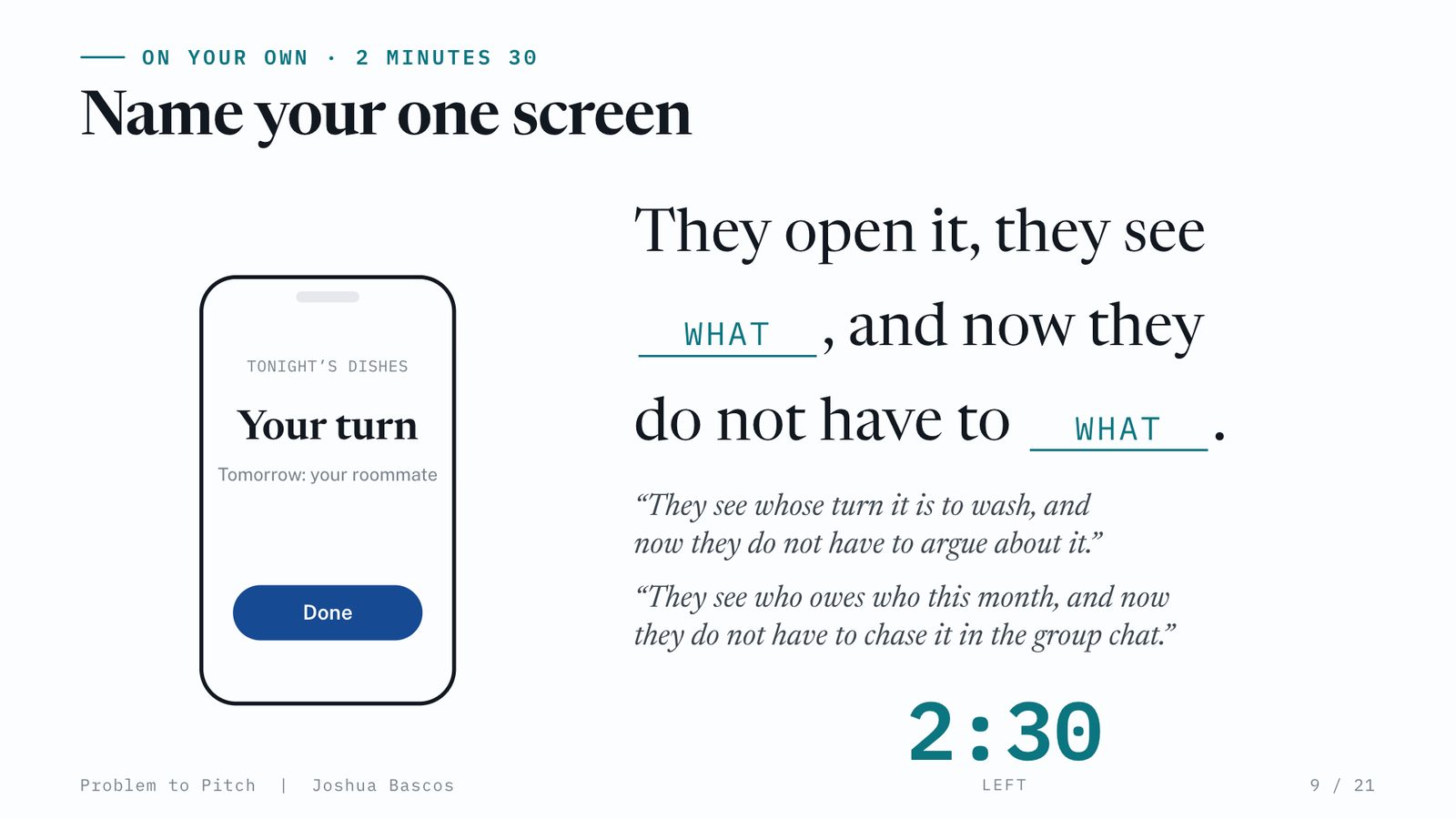 Worksheet: They open it, they see WHAT, and now they do not have to WHAT. Next to a phone screen that says Your turn.